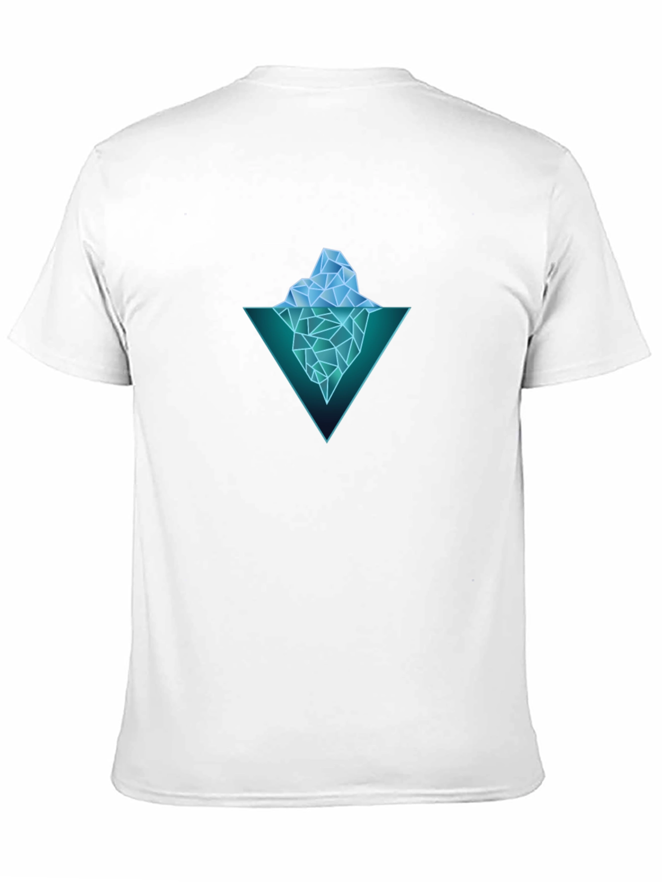 Geometric Iceberg Graphic Black T-Shirt