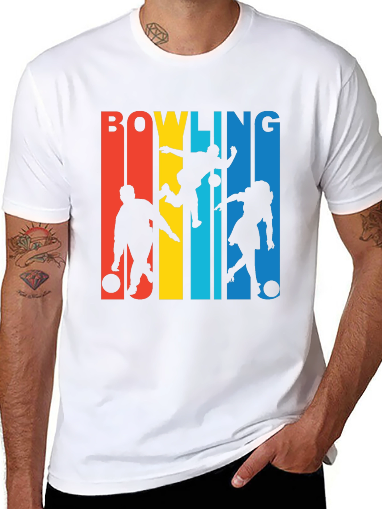 Retro Bowling T-Shirt - Strike Design