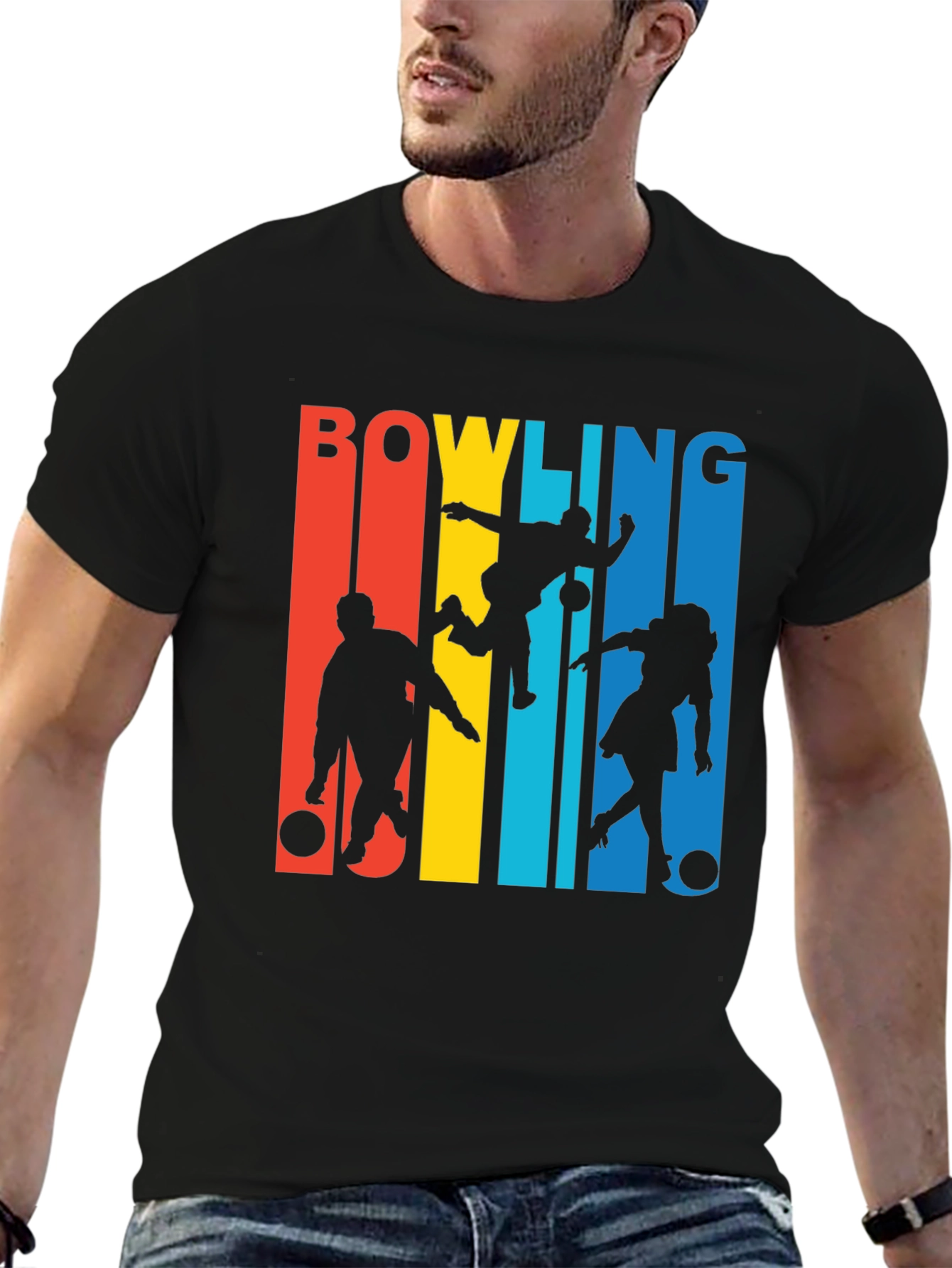 Retro Bowling T-Shirt - Strike Design
