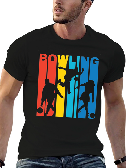 Retro Bowling T-Shirt - Strike Design
