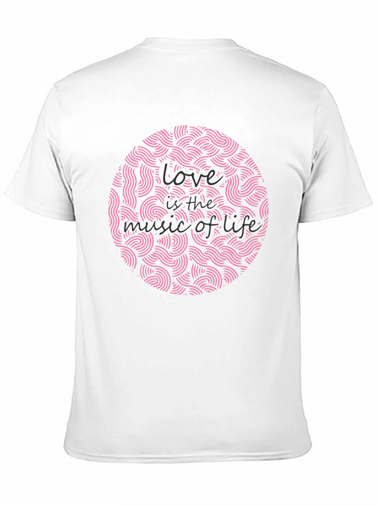 Love is the Music of Life Black Graphic Tee