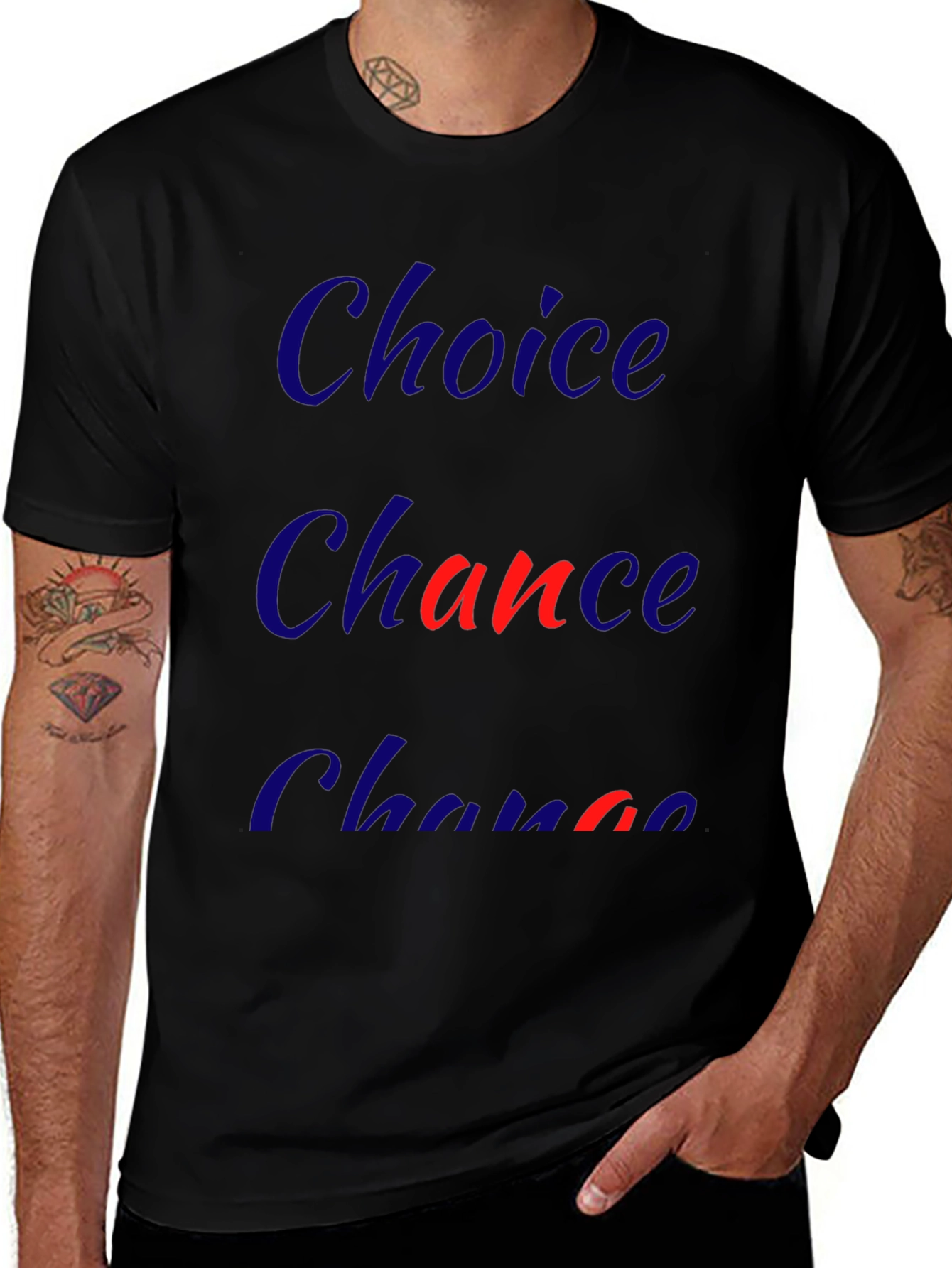 Choice Chance Change Graphic Tee - Mens Black T-Shirt