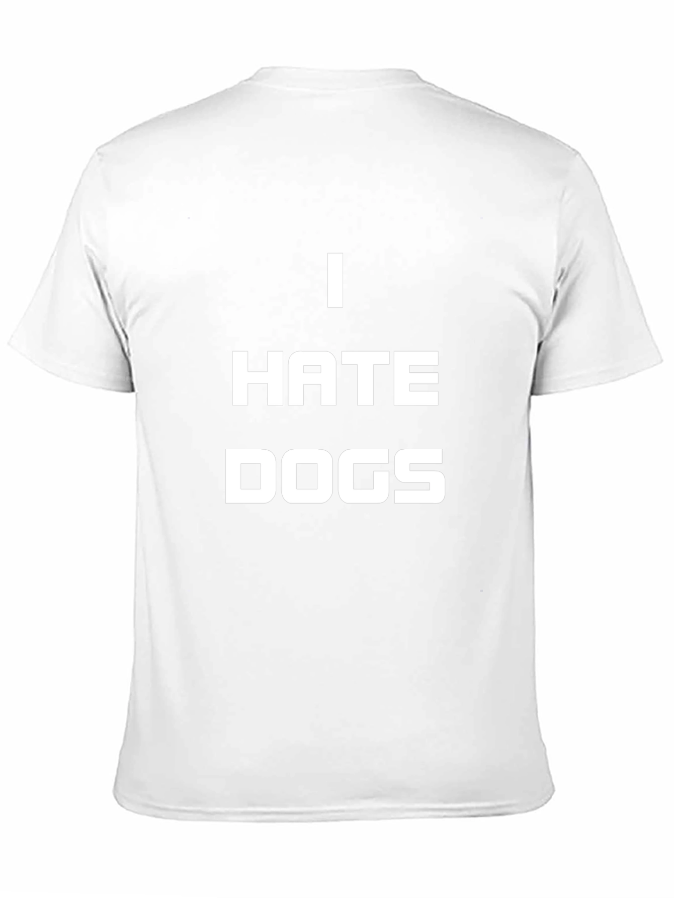 I Hate Dogs Graphic Tee - Black Crewneck T-Shirt