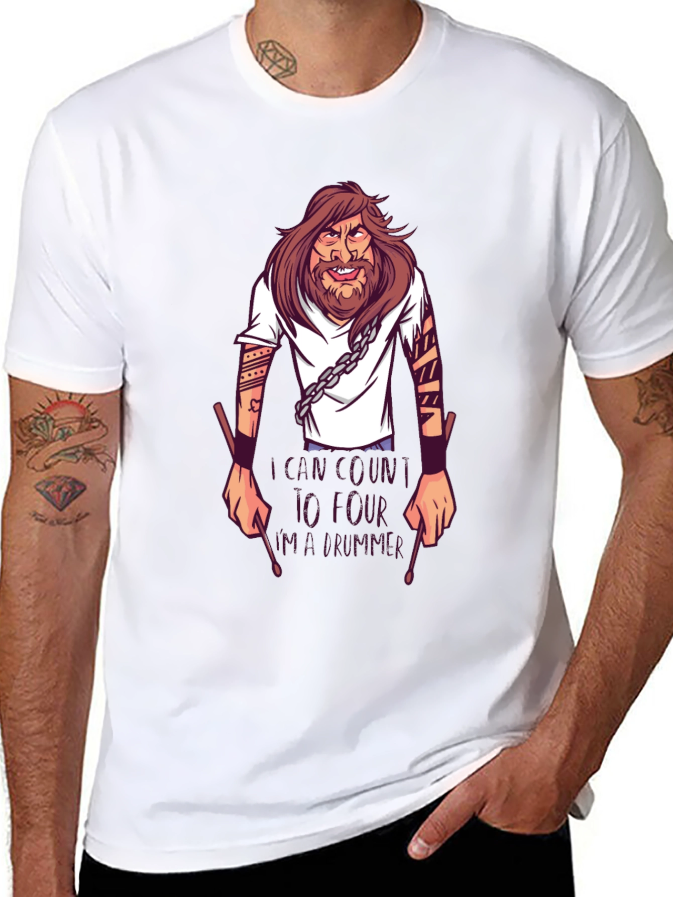 Drummer T-Shirt: Cant Count to Four!