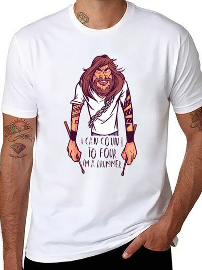 Drummer T-Shirt: Cant Count to Four!