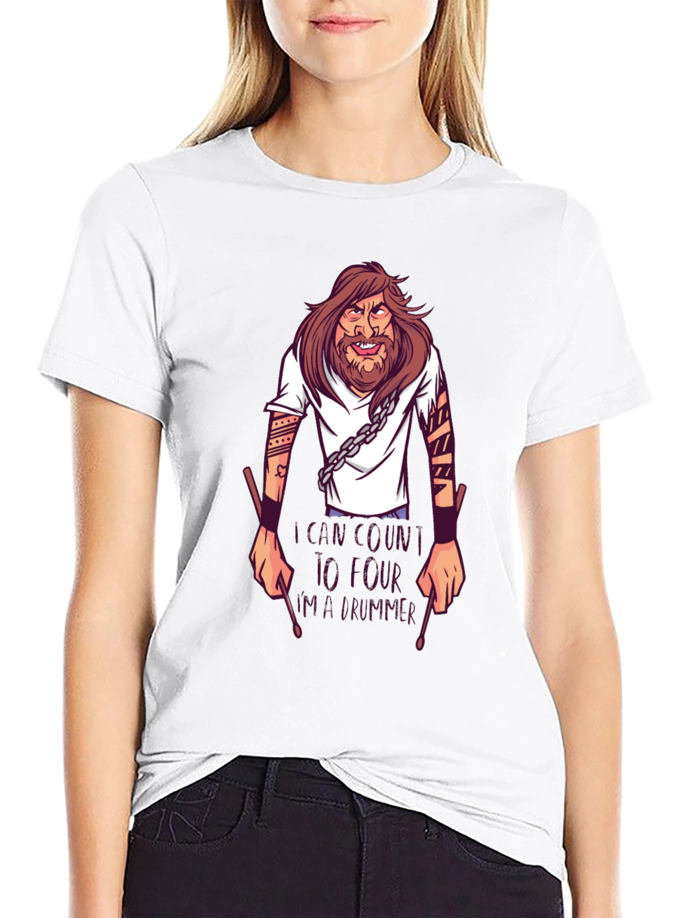 Drummer T-Shirt: Cant Count to Four!