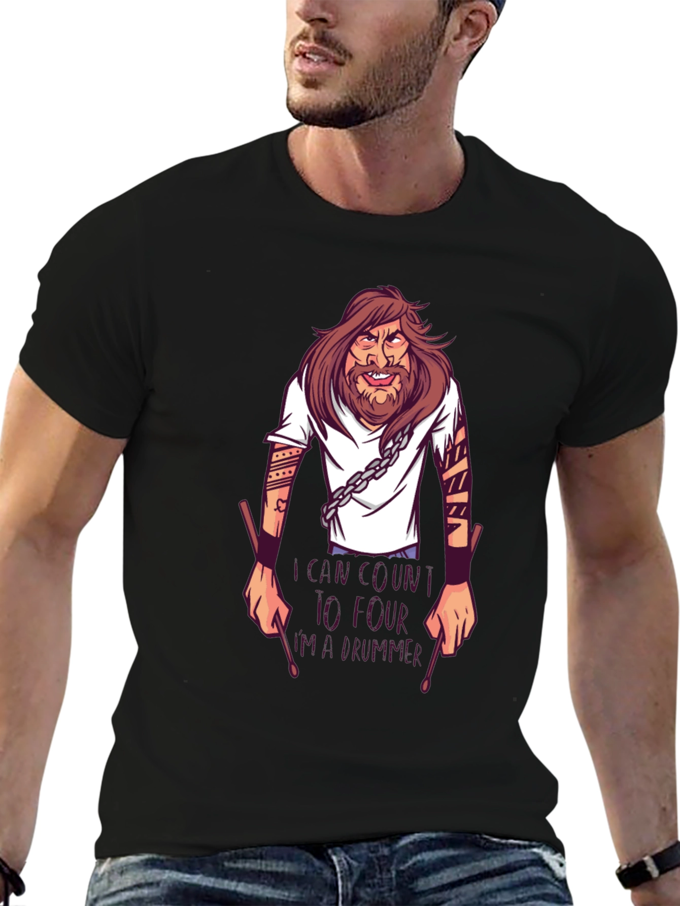 Drummer T-Shirt: Cant Count to Four!