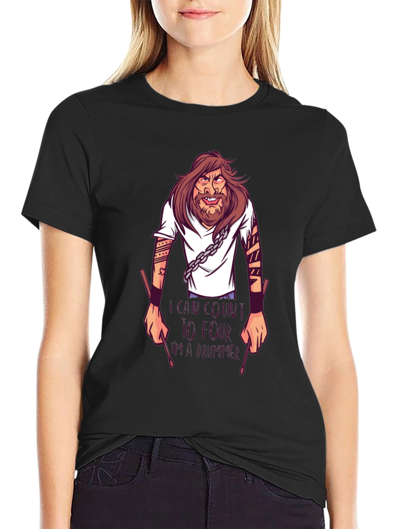 Drummer T-Shirt: Cant Count to Four!