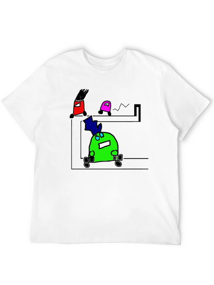 Cartoon Character Graphic Black T-Shirt