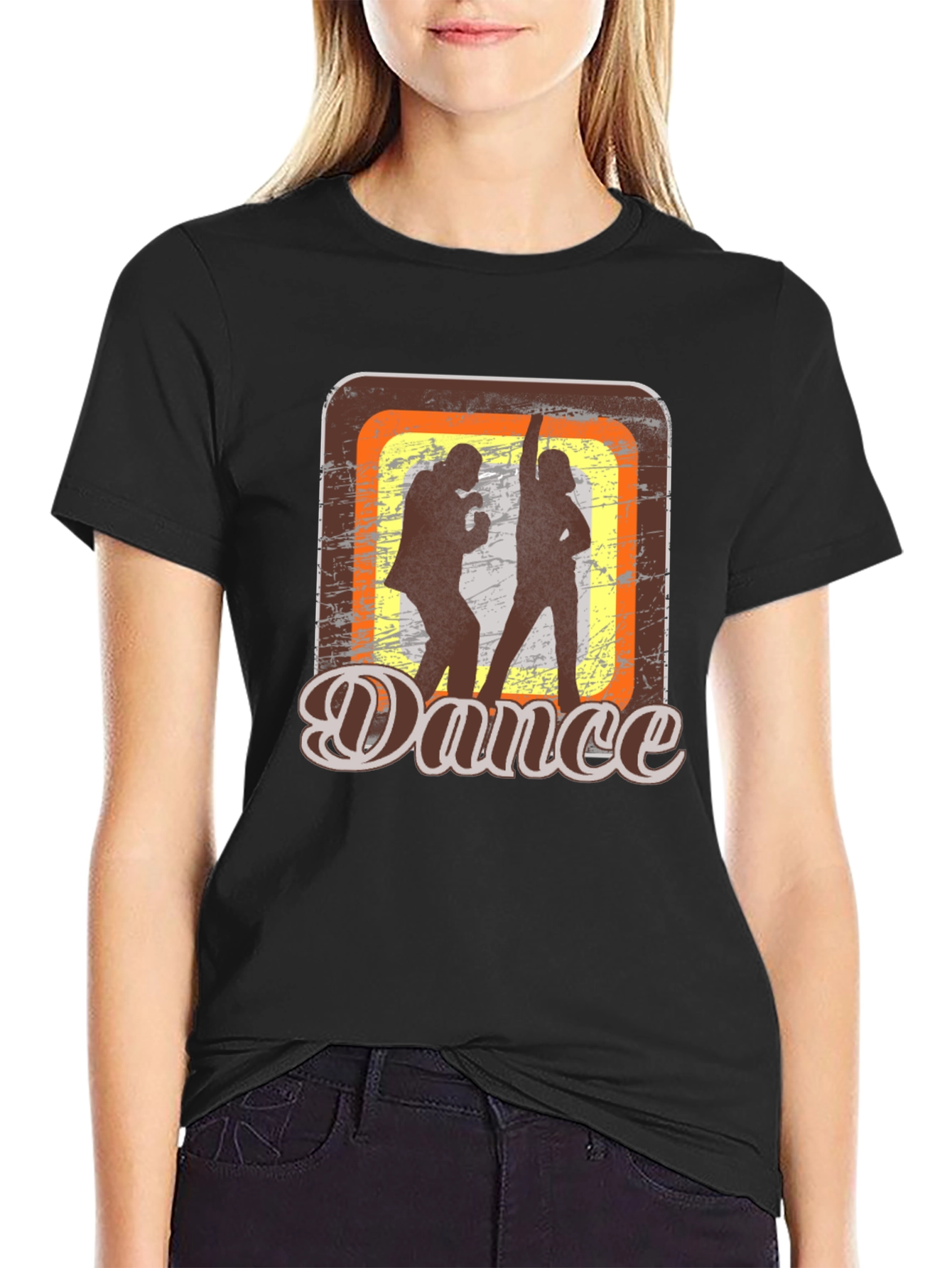 Retro Dance Graphic T-Shirt - Groovy Style