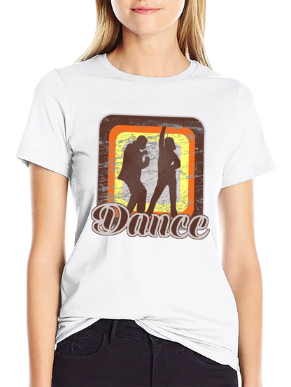 Retro Dance Graphic T-Shirt - Groovy Style