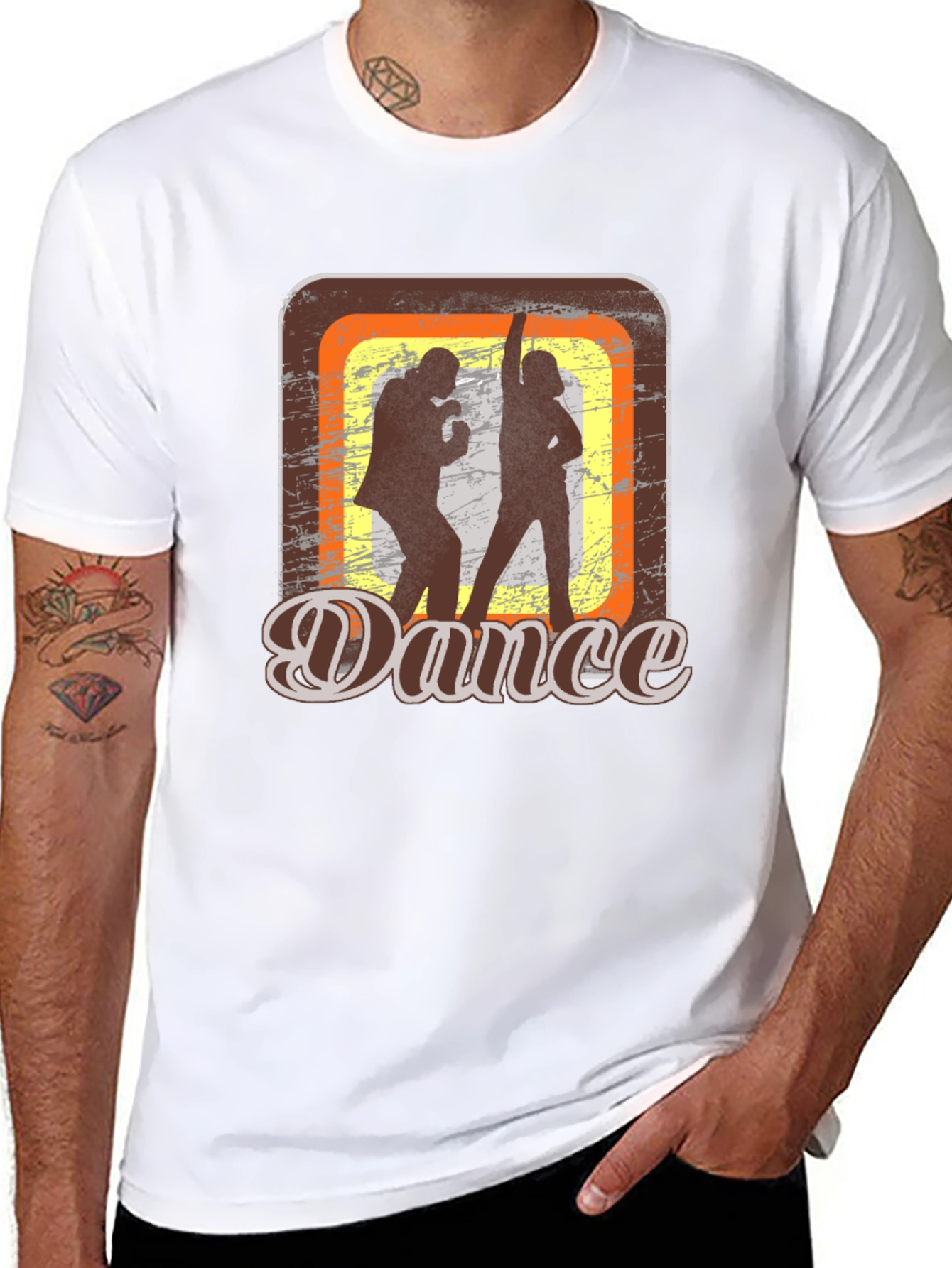 Retro Dance Graphic T-Shirt - Groovy Style