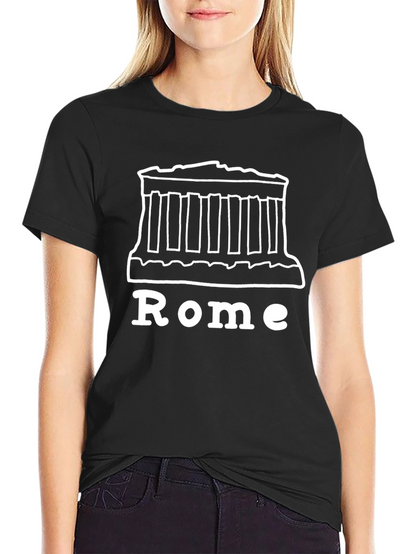 Rome Graphic T-Shirt - Black Cotton Tee