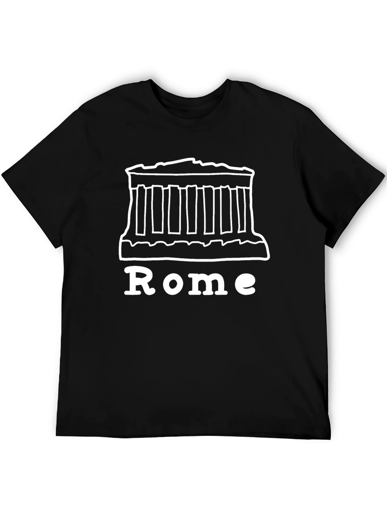 Rome Graphic T-Shirt - Black Cotton Tee