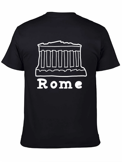 Rome Graphic T-Shirt - Black Cotton Tee