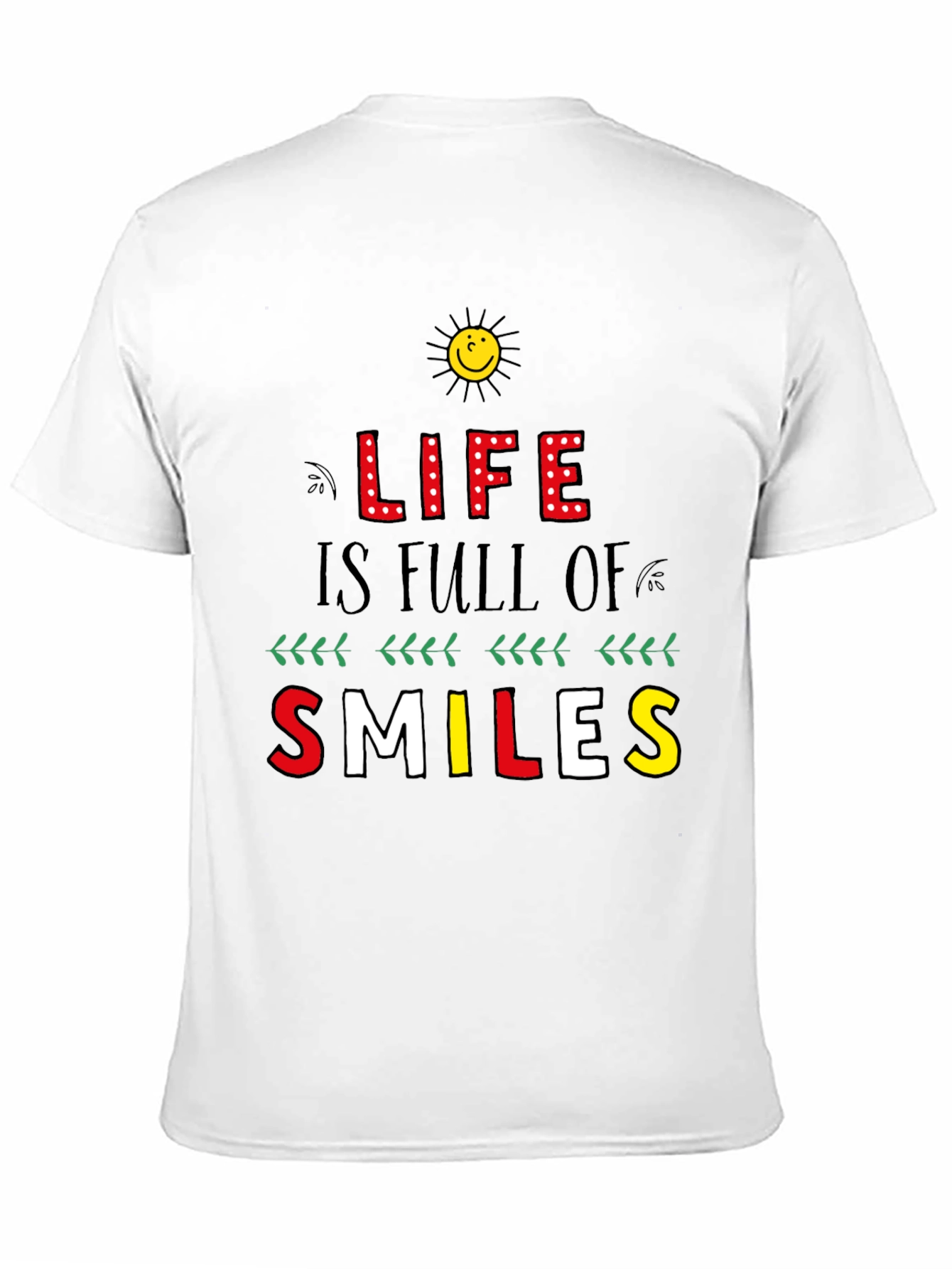 Life is Full of Smiles Graphic Tee - Black