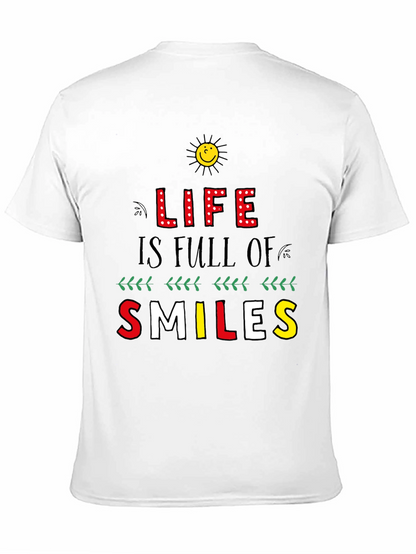 Life is Full of Smiles Graphic Tee - Black