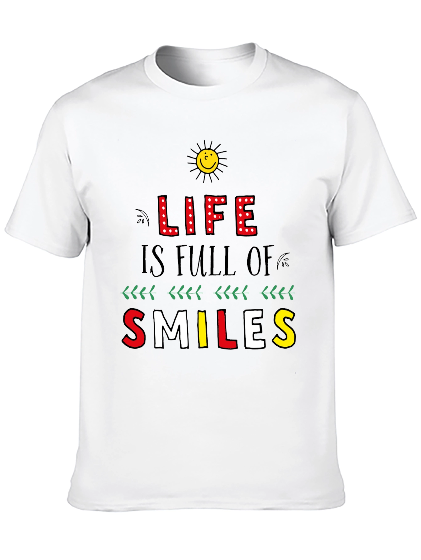 Life is Full of Smiles Graphic Tee - Black