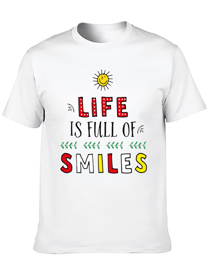 Life is Full of Smiles Graphic Tee - Black