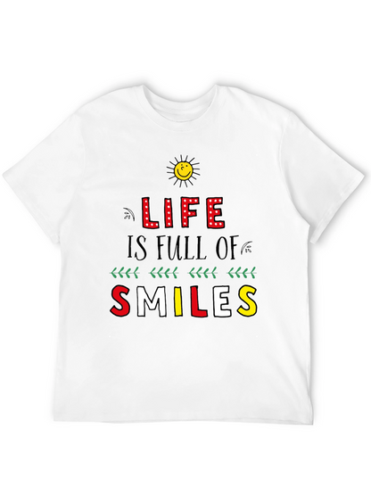 Life is Full of Smiles Graphic Tee - Black