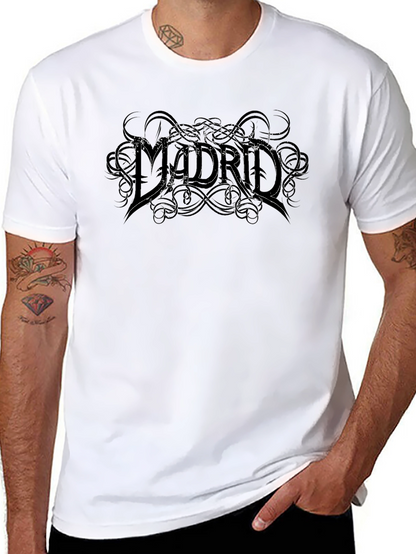Madrid Graphic Print Black T-Shirt