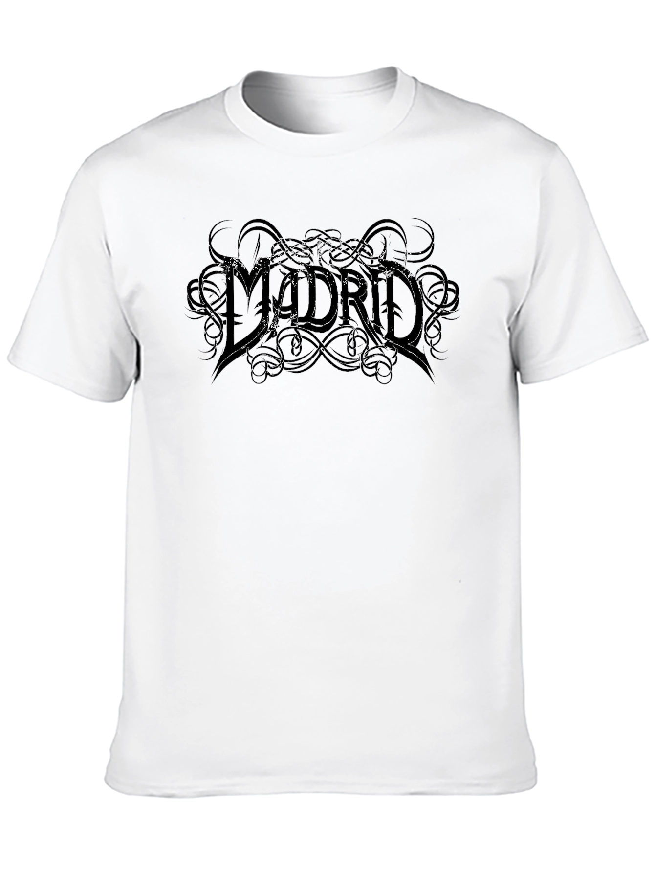 Madrid Graphic Print Black T-Shirt