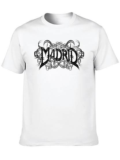 Madrid Graphic Print Black T-Shirt