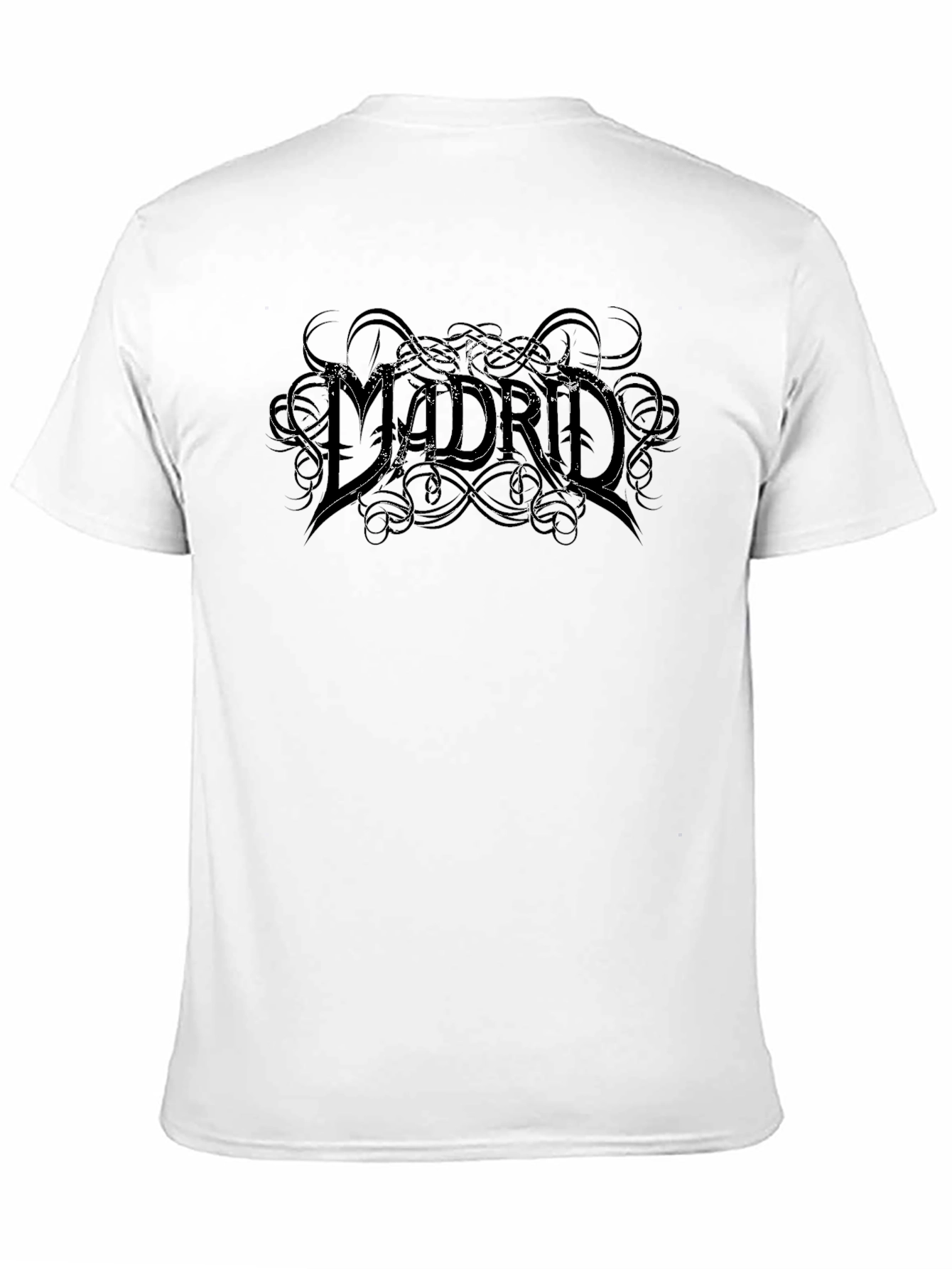 Madrid Graphic Print Black T-Shirt