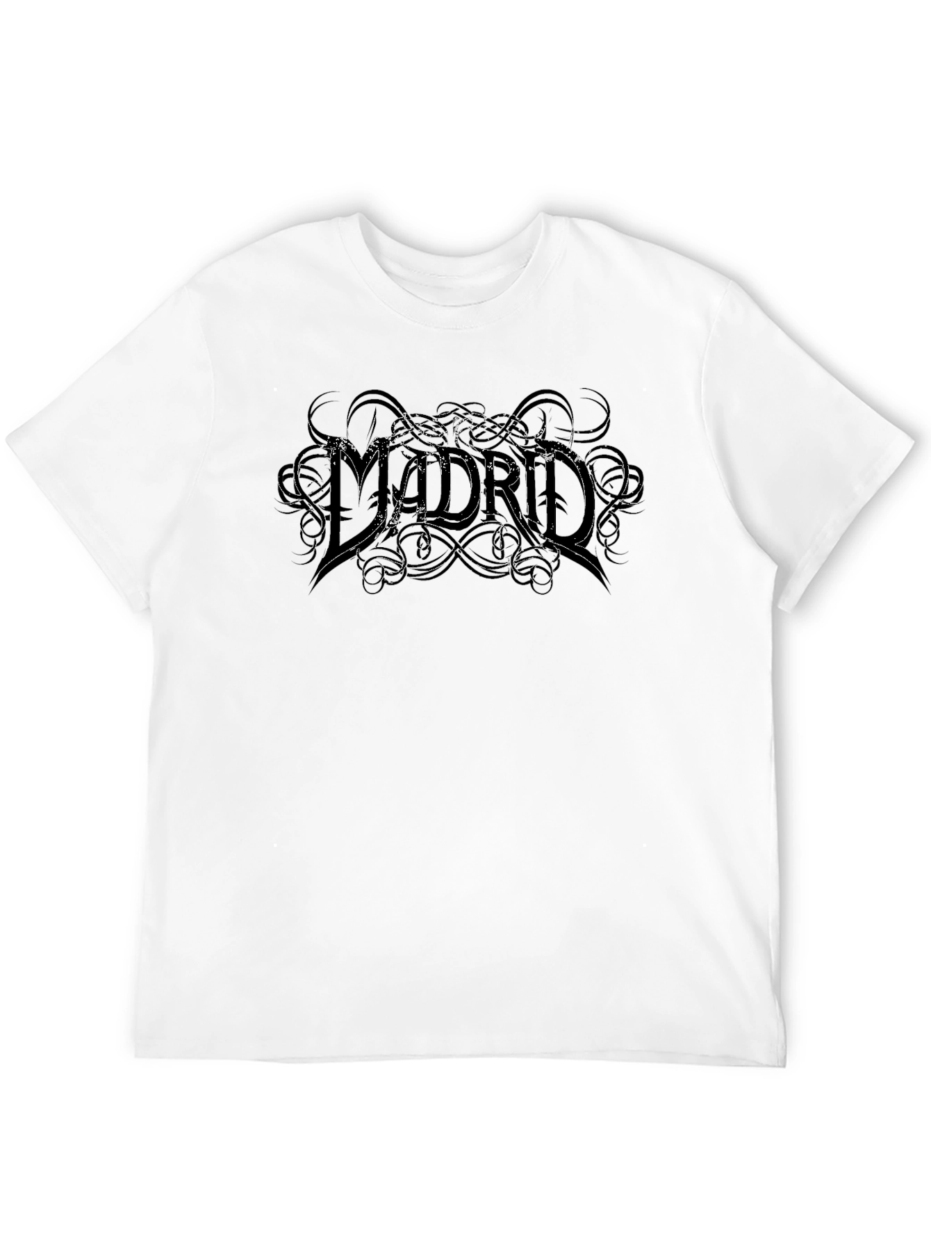 Madrid Graphic Print Black T-Shirt