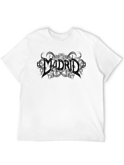 Madrid Graphic Print Black T-Shirt