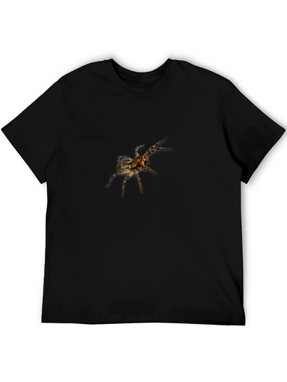 Spider Graphic Print Black T-Shirt