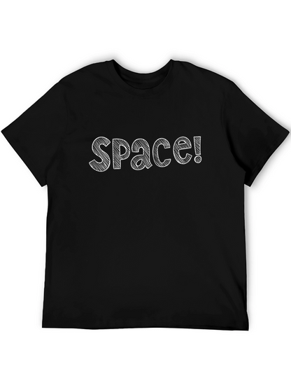 Space! Graphic Black T-Shirt