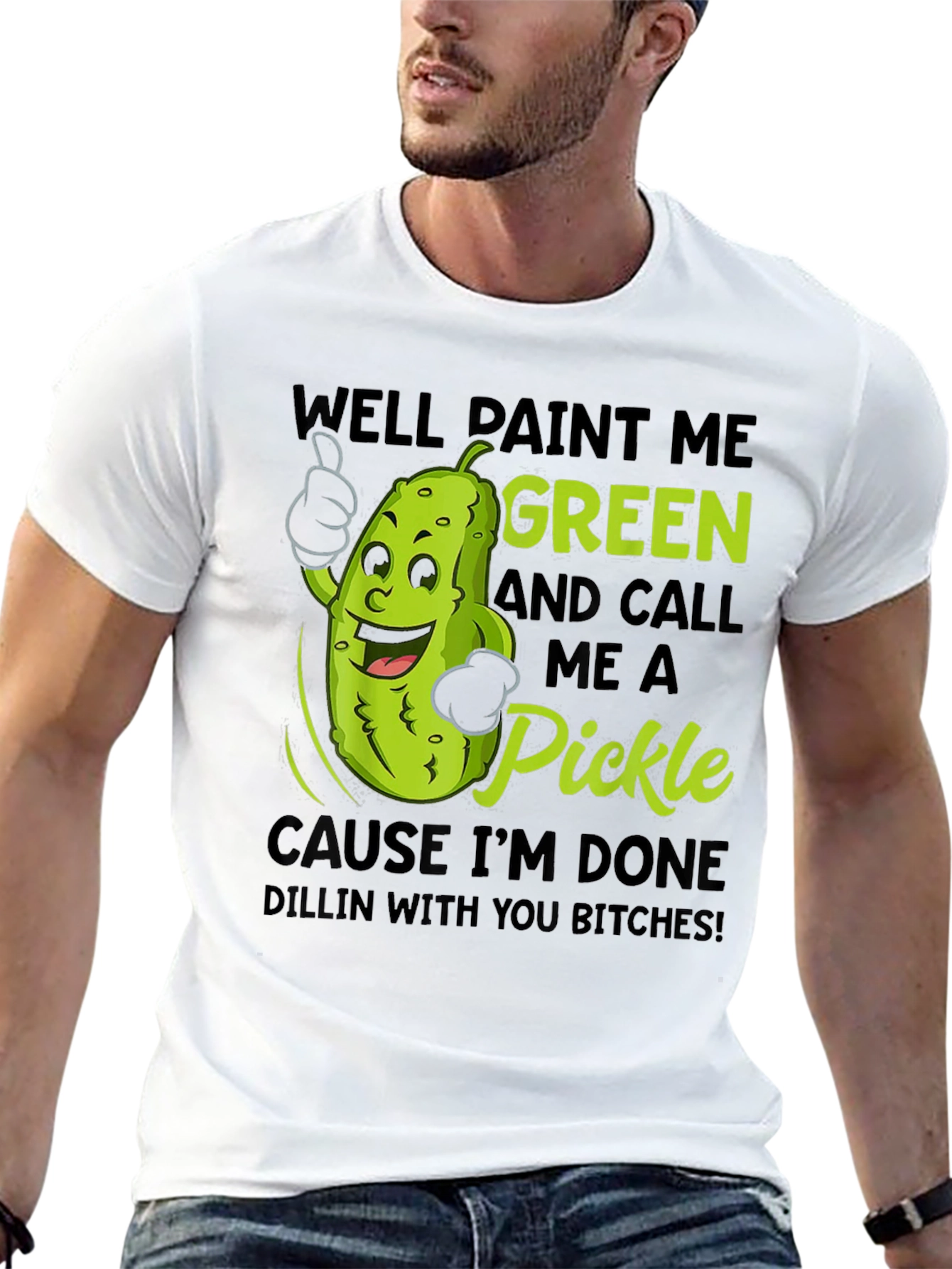 Paint Me Green Pickle Funny T-Shirt
