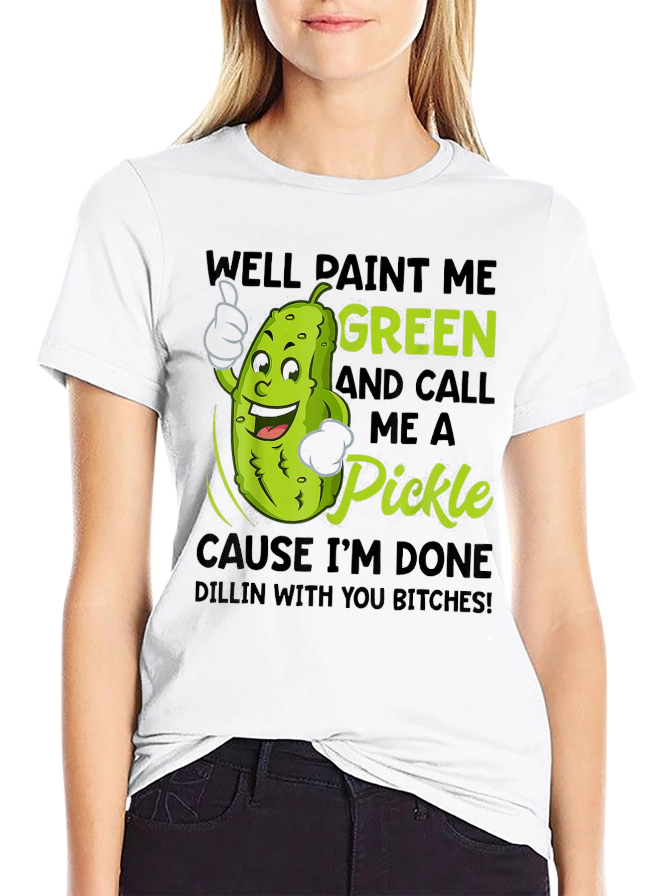 Paint Me Green Pickle Funny T-Shirt