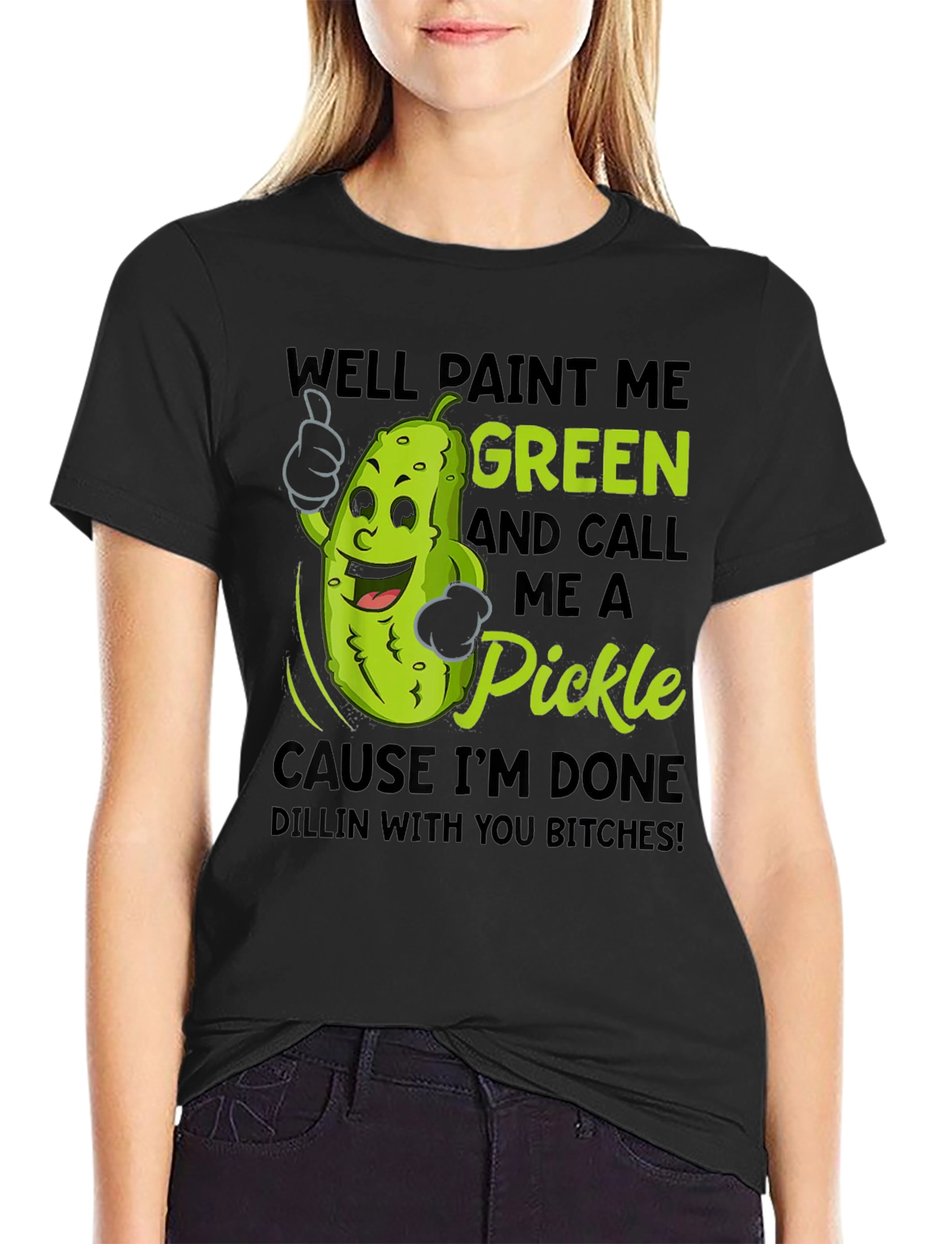 Paint Me Green Pickle Funny T-Shirt