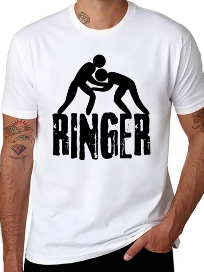 Ringer Wrestling Graphic Black T-Shirt