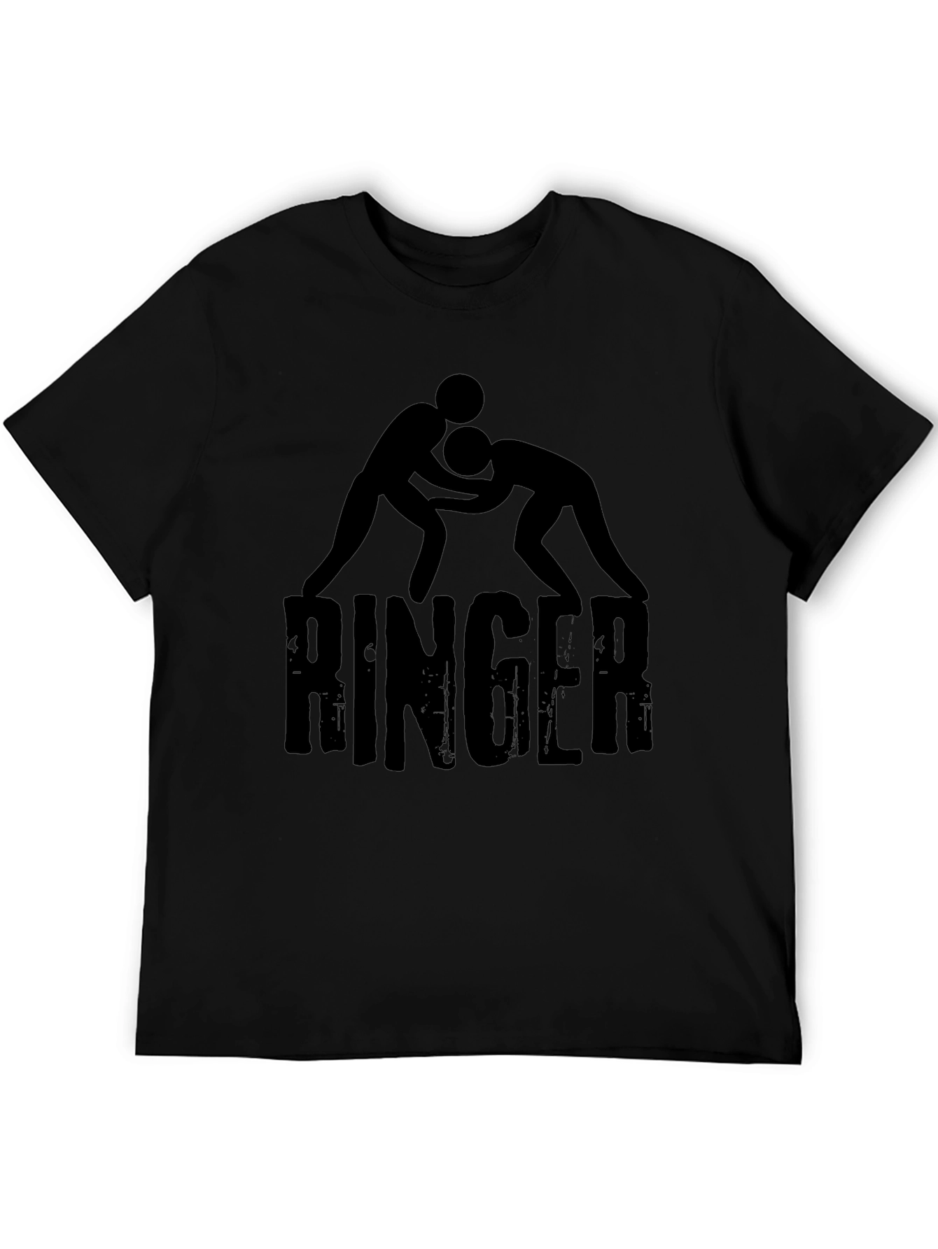 Ringer Wrestling Graphic Black T-Shirt