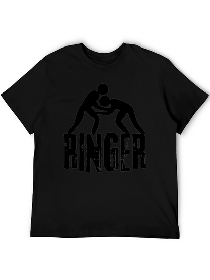 Ringer Wrestling Graphic Black T-Shirt