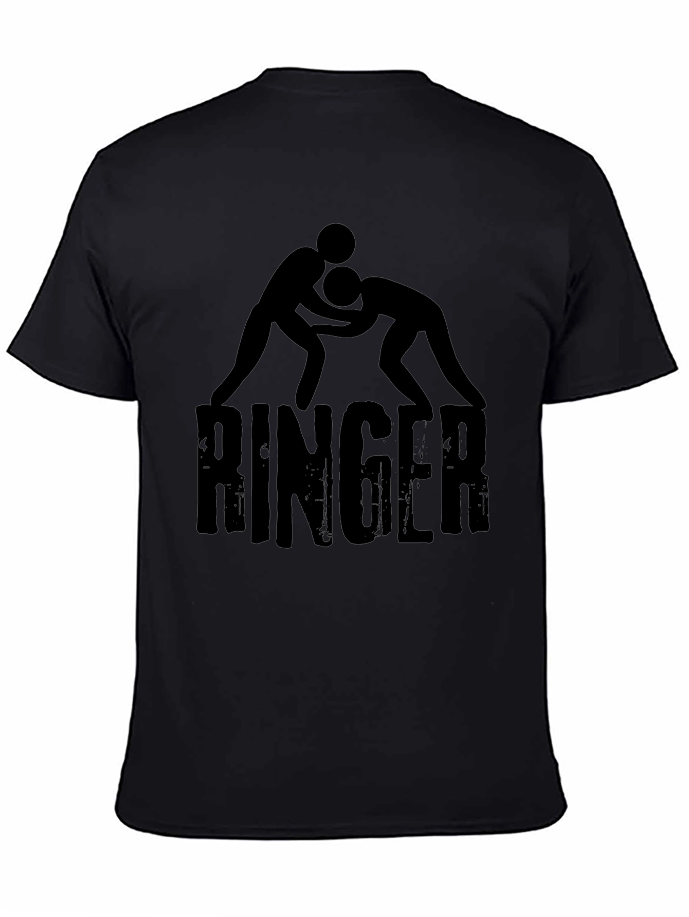 Ringer Wrestling Graphic Black T-Shirt