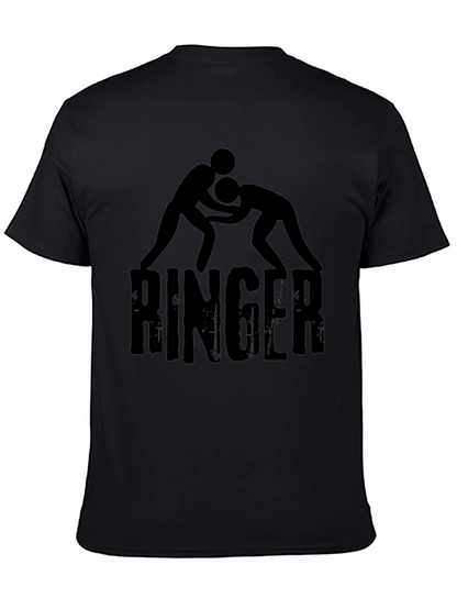 Ringer Wrestling Graphic Black T-Shirt