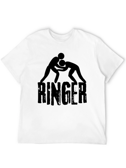 Ringer Wrestling Graphic Black T-Shirt