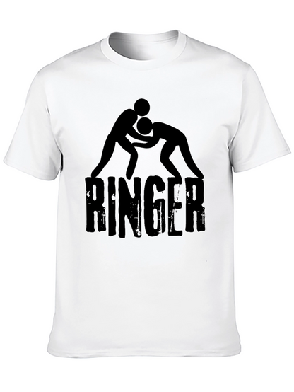 Ringer Wrestling Graphic Black T-Shirt