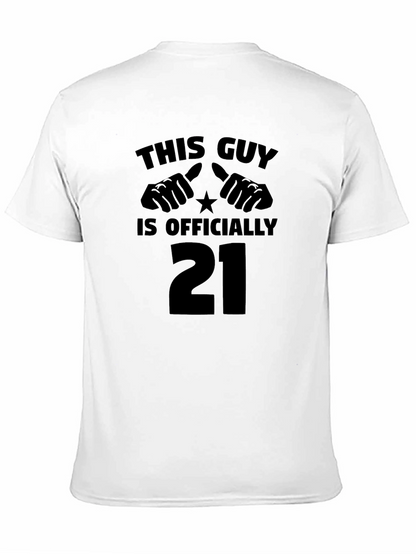 This Guy is Officially 21 T-Shirt - Birthday Gift