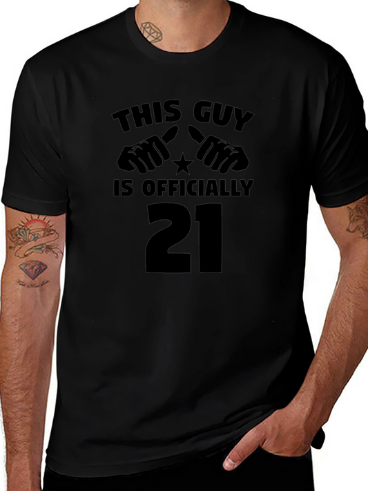 This Guy is Officially 21 T-Shirt - Birthday Gift