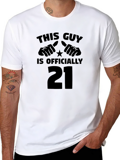 This Guy is Officially 21 T-Shirt - Birthday Gift