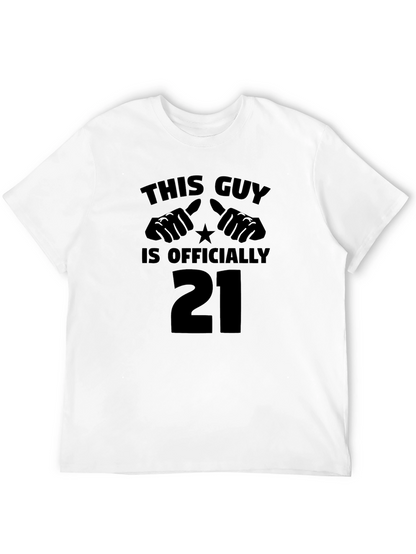 This Guy is Officially 21 T-Shirt - Birthday Gift