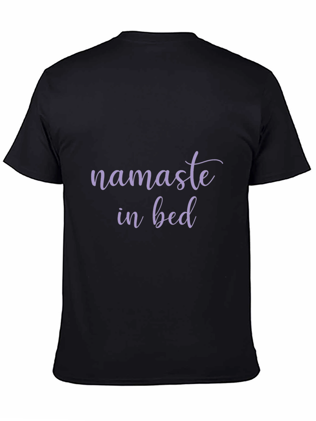 Namaste in Bed Black Graphic T-Shirt