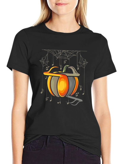 Halloween Pumpkin Music Note T-Shirt