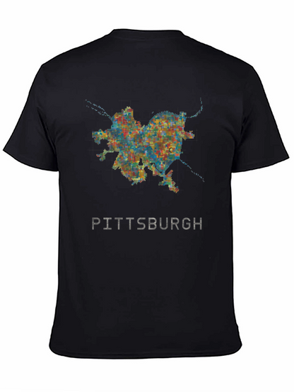 Pittsburgh City Map Graphic Tee - Black