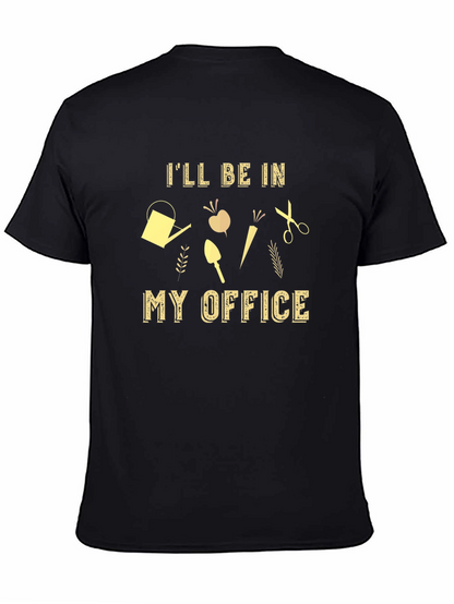 Gardeners Office Graphic Tee - Black Cotton T-Shirt